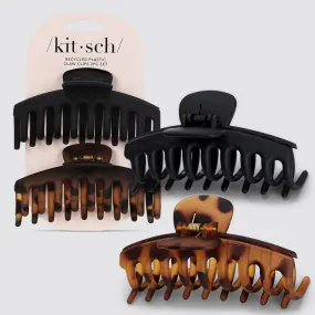 KITSCH Recycled Plastic Oversized Matte Claw Clips 2pc Set