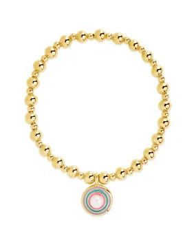 Lorelai Enamel & Pearl Charm Beaded Bracelet