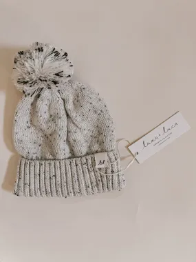 Luna   Luca Pom Beanie | Black Speckle