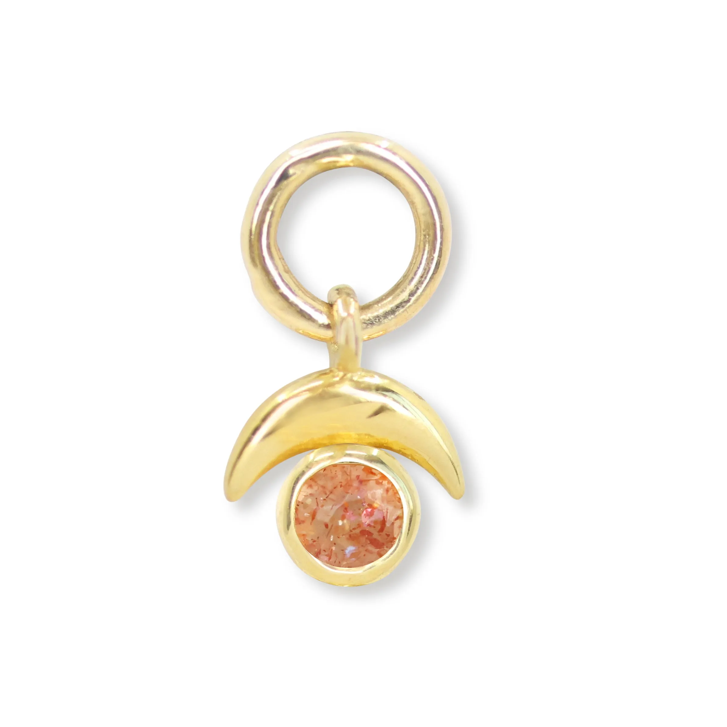 Lunar Gold Sunstone Charm