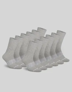 Men's Moisture Control Athletic Crew Socks - 12 pack