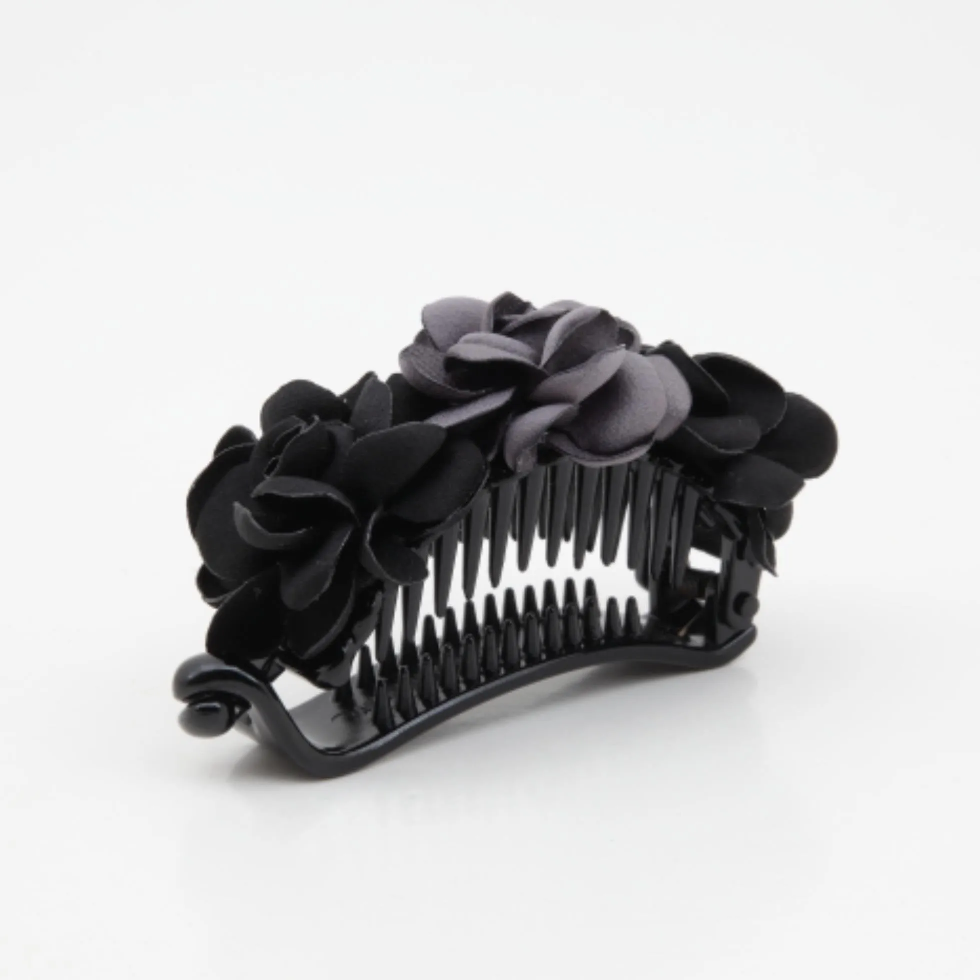 Mini Roses Half Moon Hair Jaw Clip