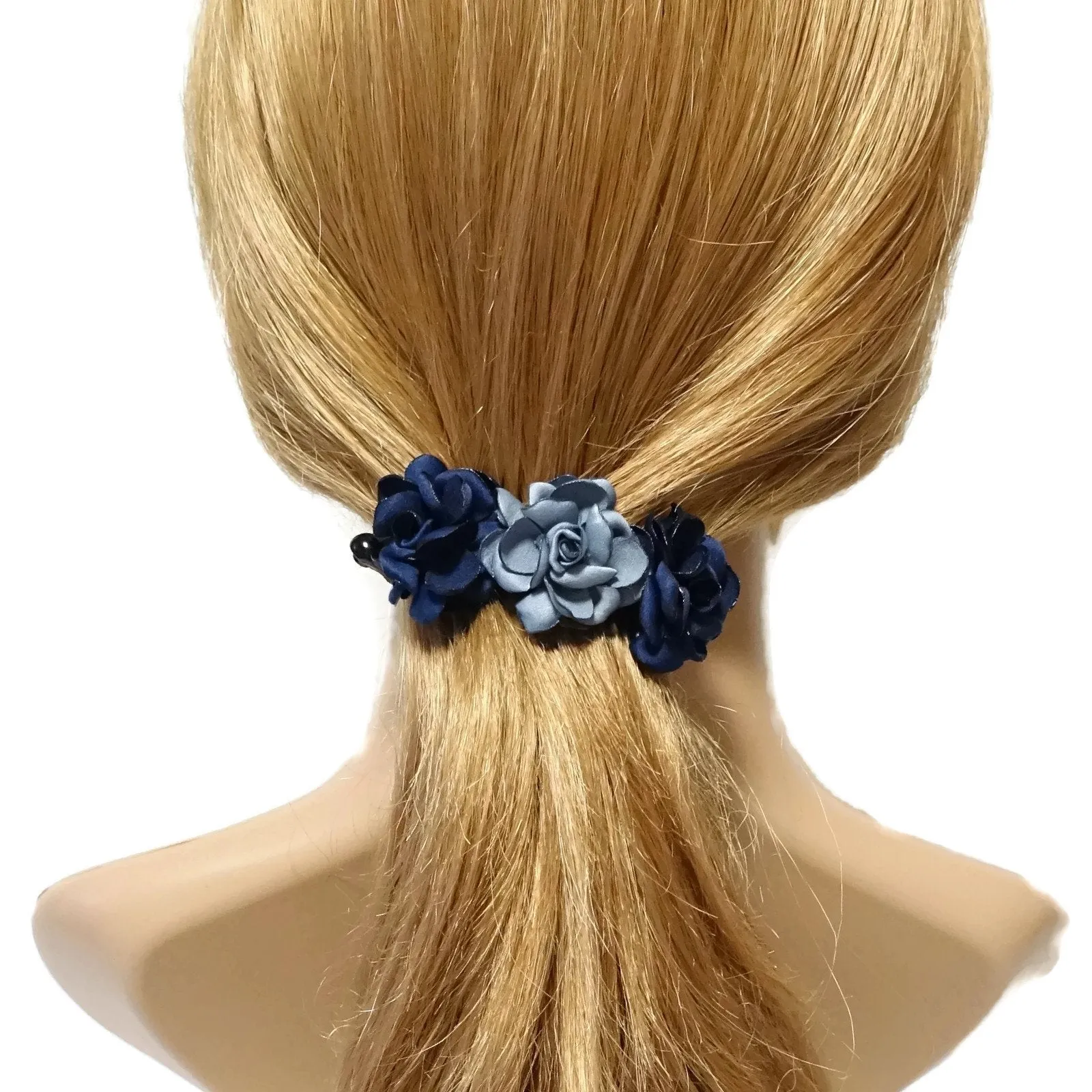 Mini Roses Half Moon Hair Jaw Clip