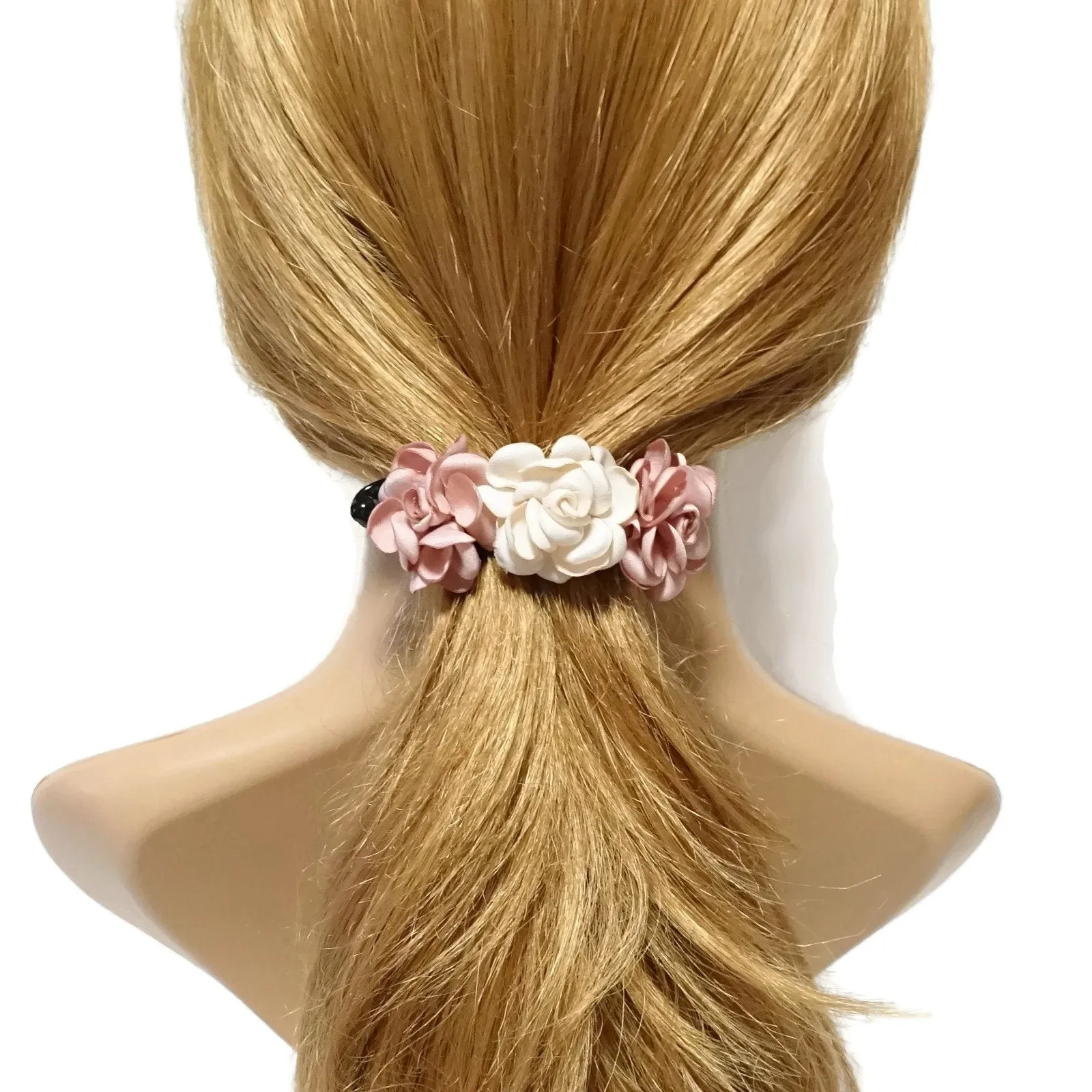 Mini Roses Half Moon Hair Jaw Clip