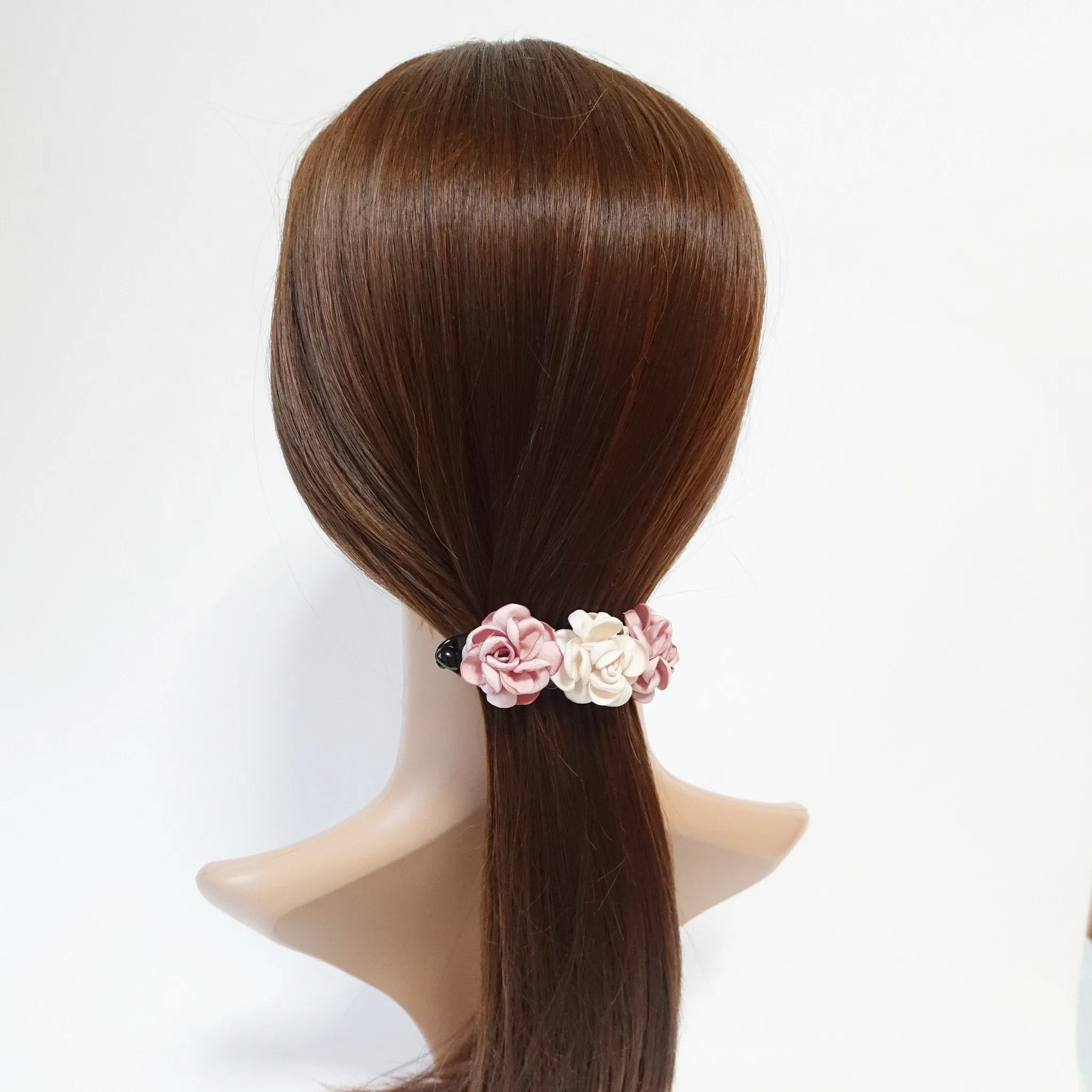 Mini Roses Half Moon Hair Jaw Clip