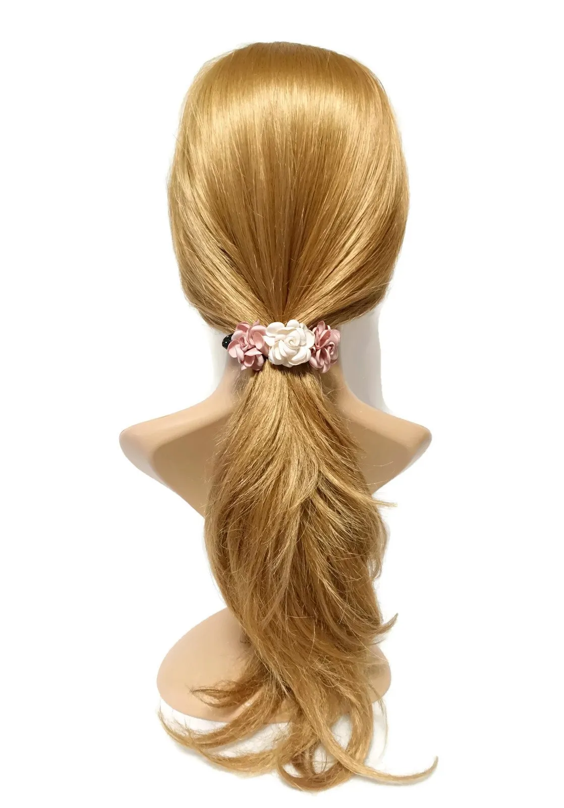 Mini Roses Half Moon Hair Jaw Clip