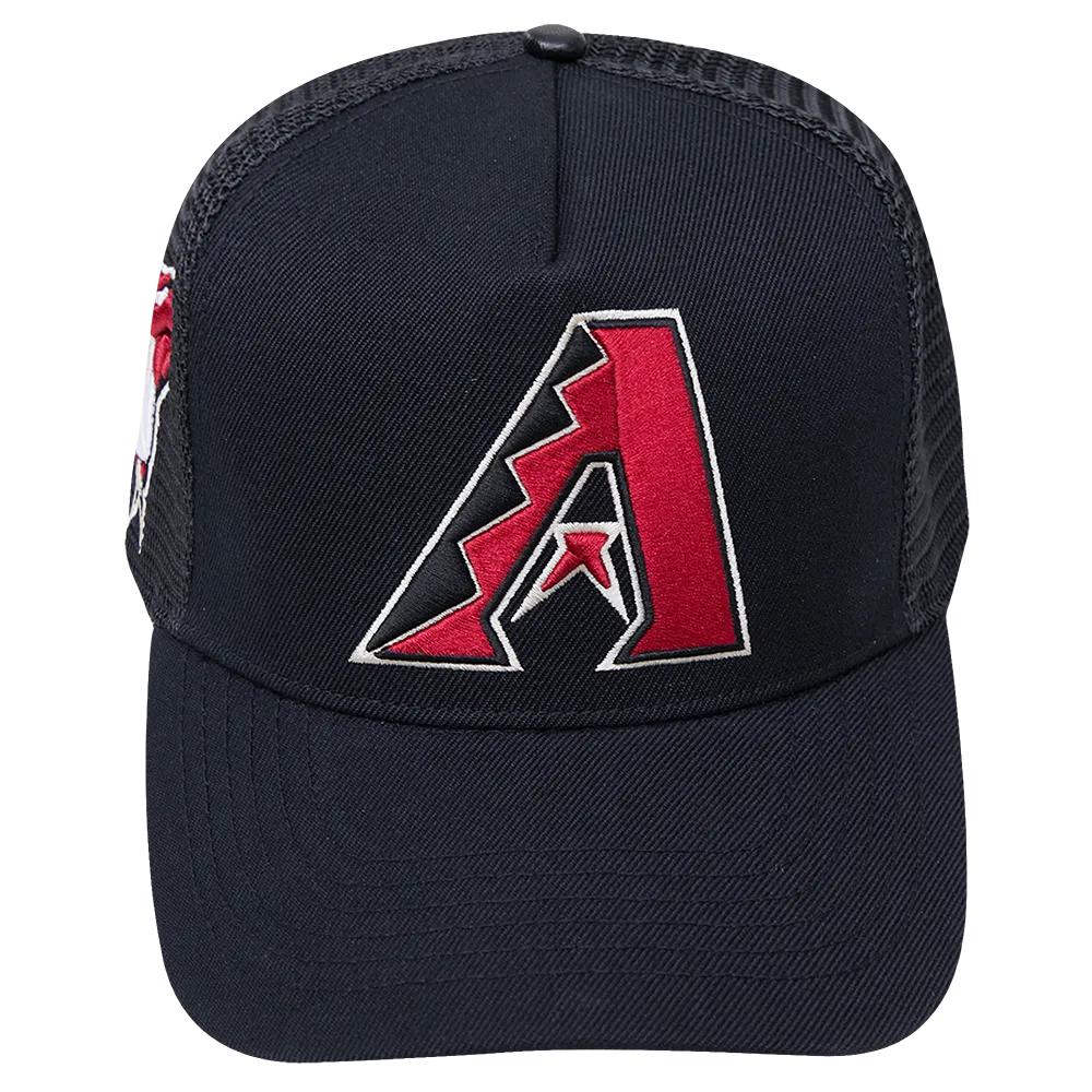 MLB ARIZONA DIAMONDBACKS CLASSIC UNISEX PINCH FRONT TRUCKER (BLACK)