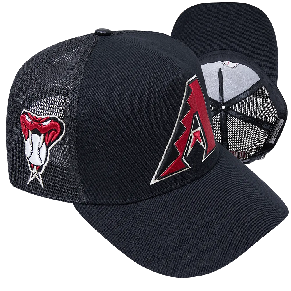 MLB ARIZONA DIAMONDBACKS CLASSIC UNISEX PINCH FRONT TRUCKER (BLACK)