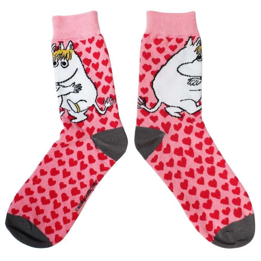 Moomin Heart Print Socks