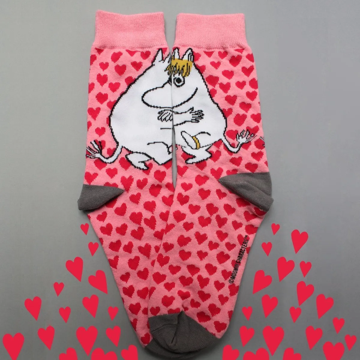 Moomin Heart Print Socks