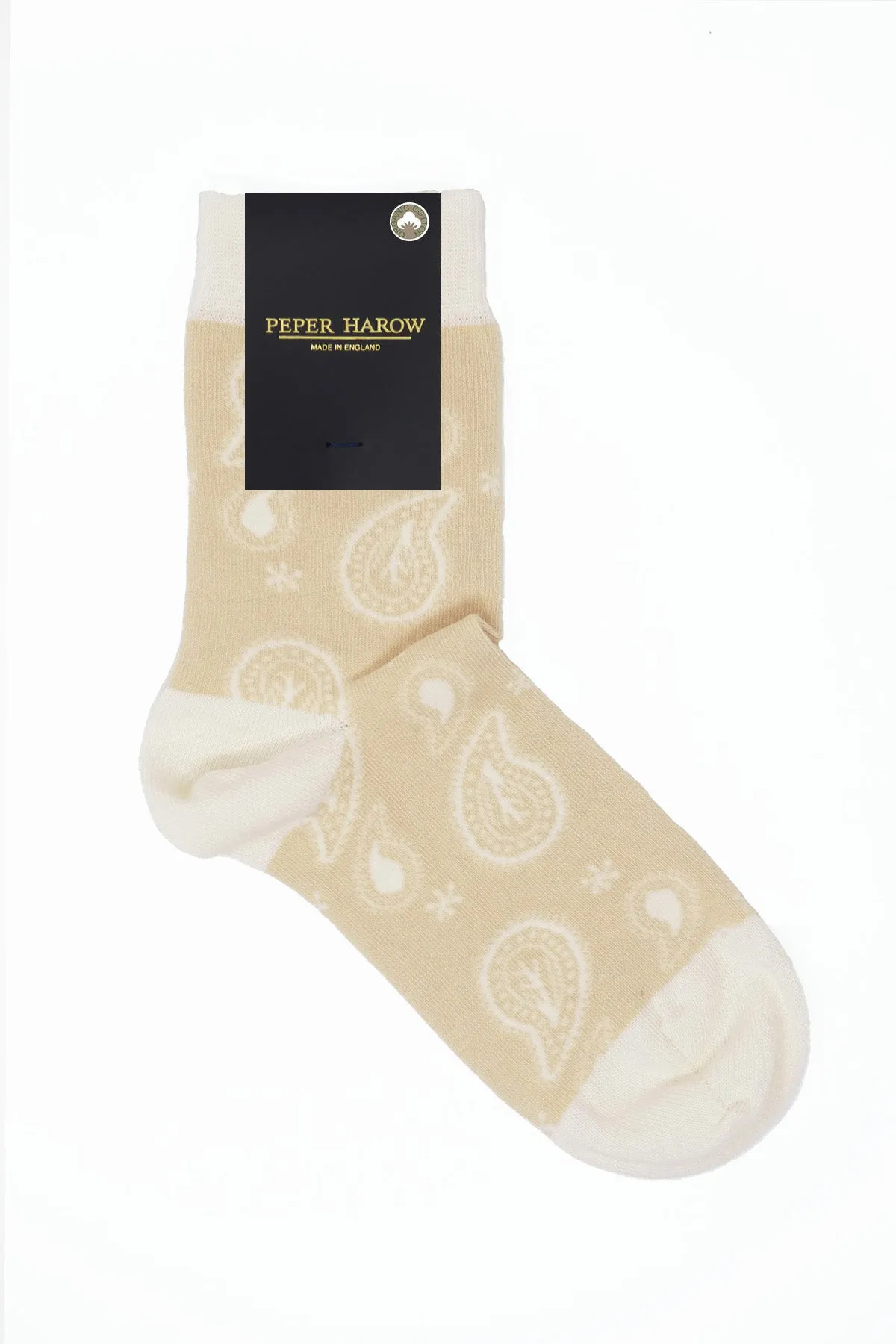 Paisley Women's Socks - Beige