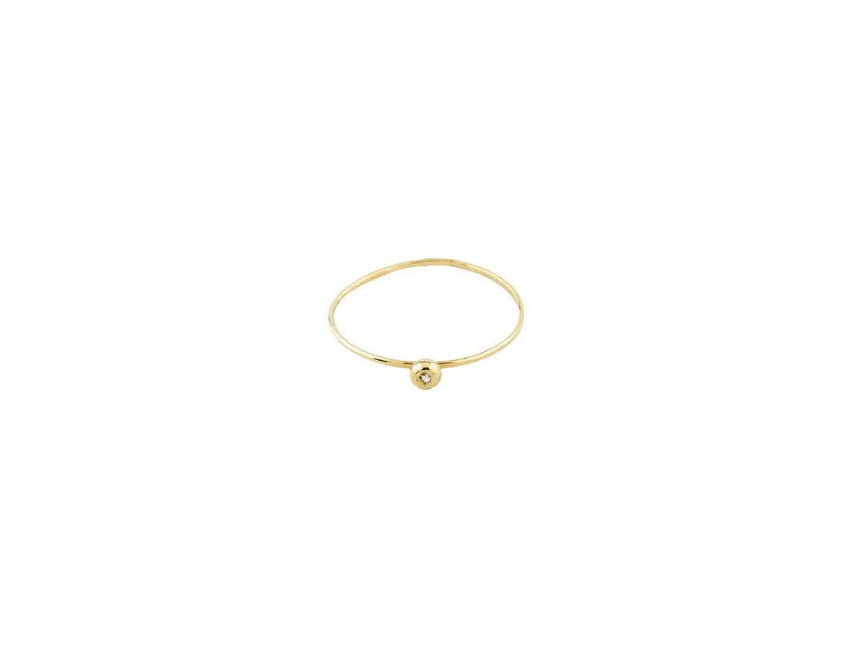 Pebble Vermeil Ring- Diamond