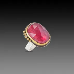 Pink Tourmaline Statement Ring