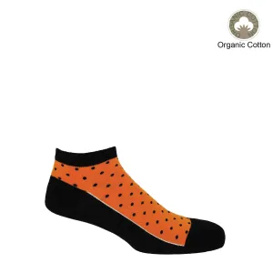 Polka Men's Organic Trainer Socks - Orange