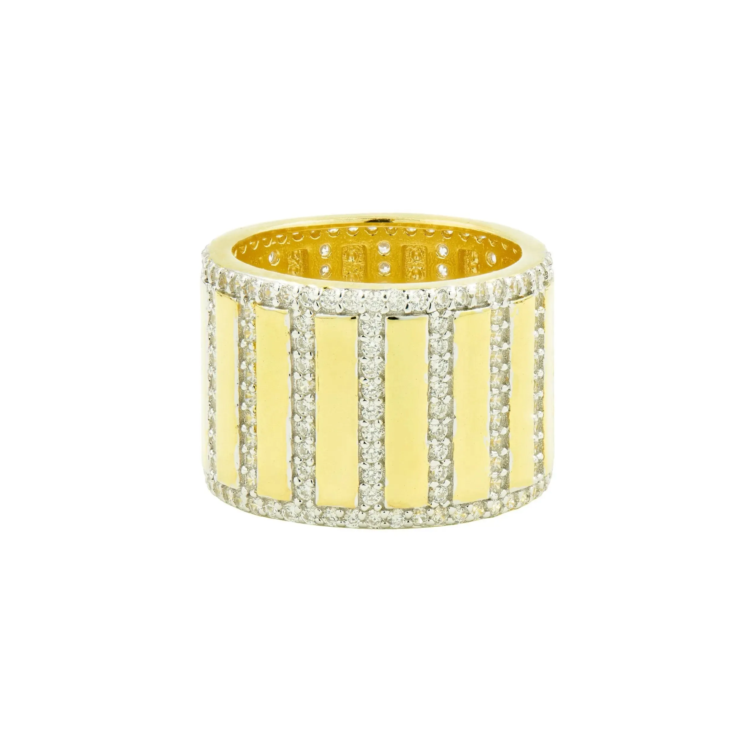 Rectangular Pavé Cigar Band Ring