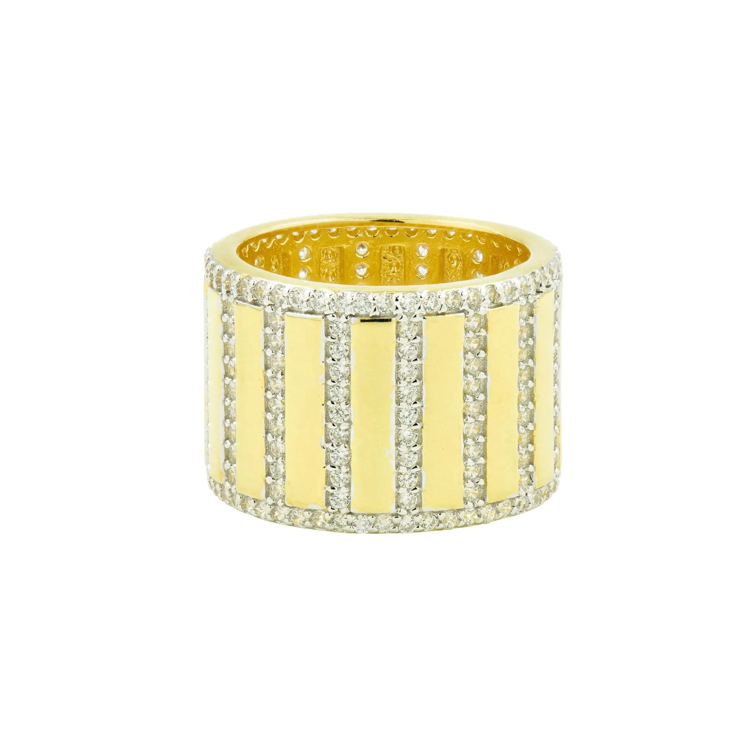 Rectangular Pavé Cigar Band Ring