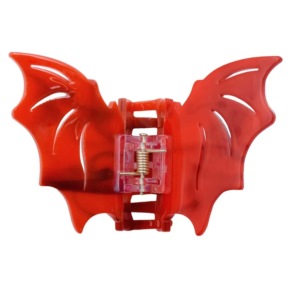 Red Bat Hair Claw Clip