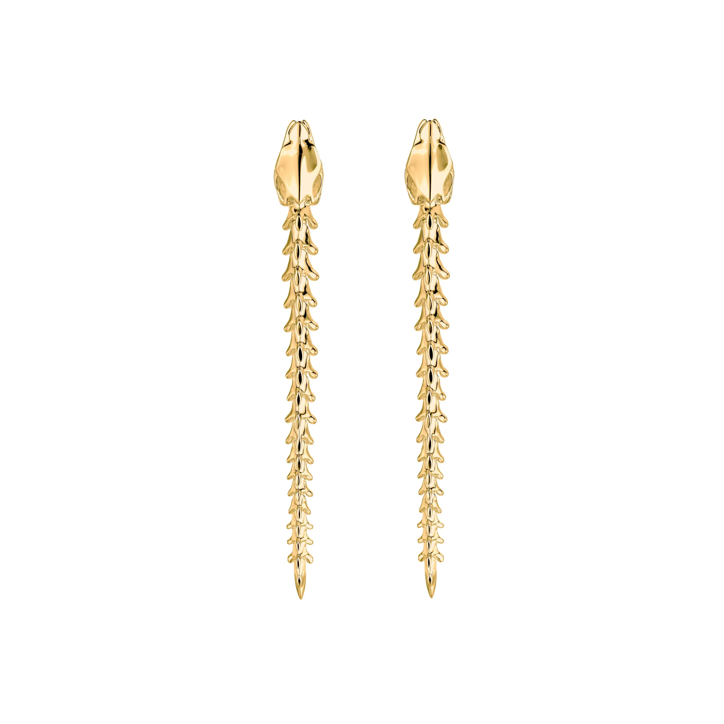 Serpent's Trace Drop Earrings - Yellow Gold Vermeil