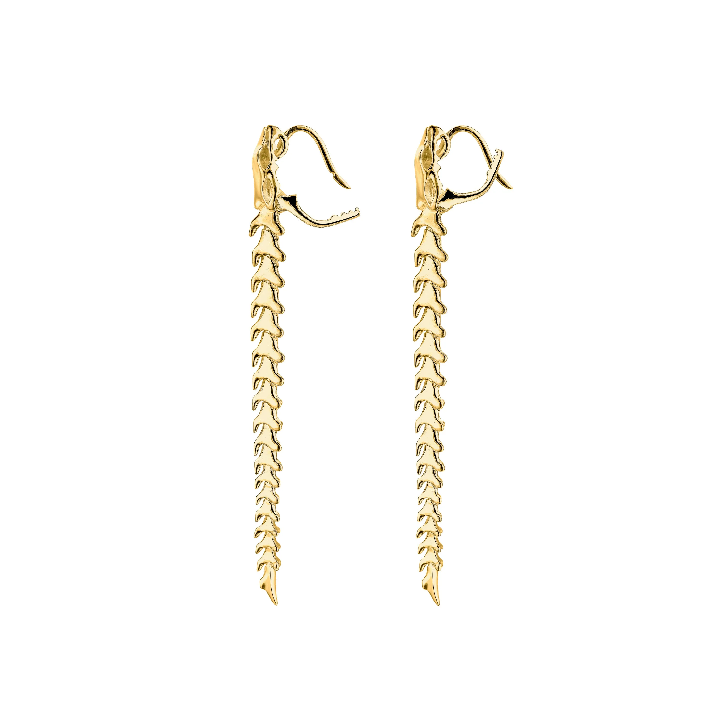 Serpent's Trace Drop Earrings - Yellow Gold Vermeil