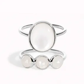 Silver Statement Ring Set - Elisa & Margit