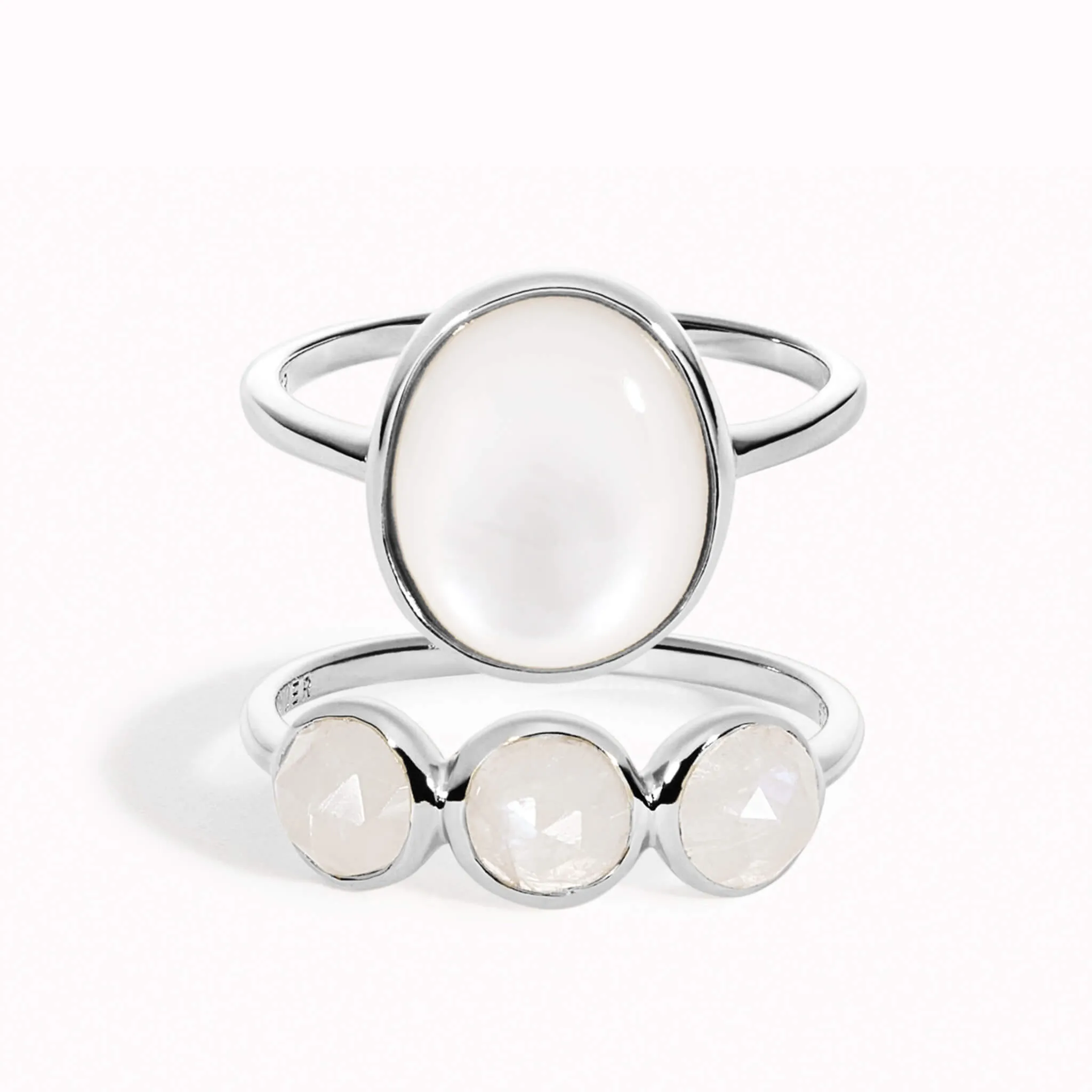 Silver Statement Ring Set - Elisa & Margit