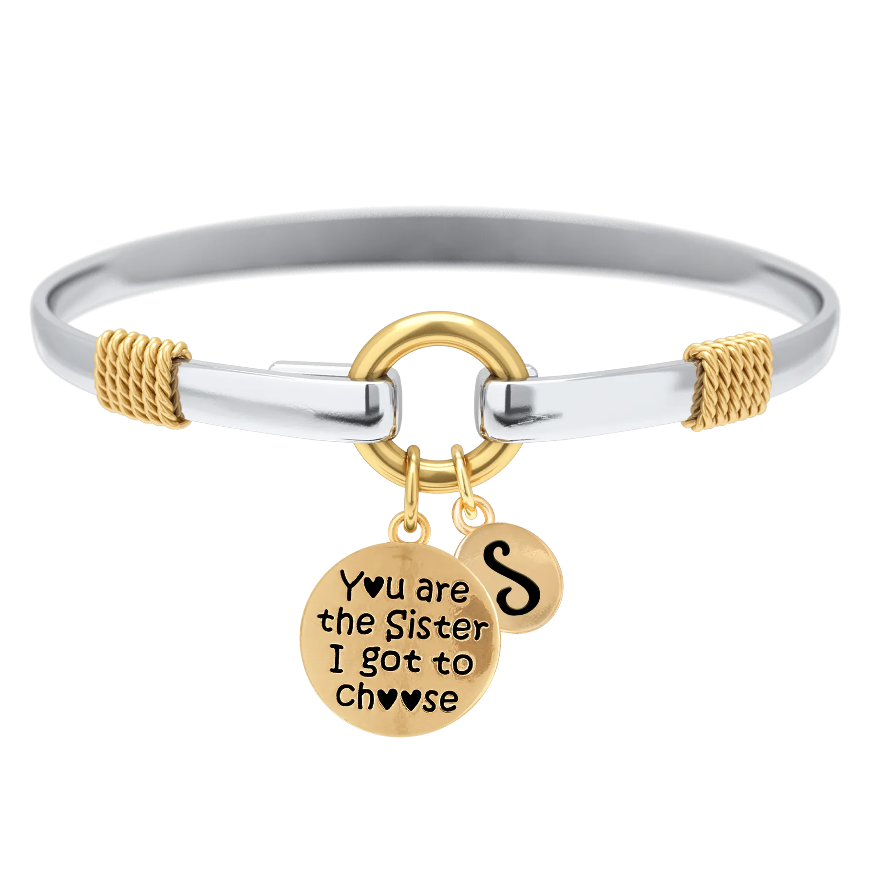 Sister I Got To Choose - Two-Tone Custom Charm Bracelet