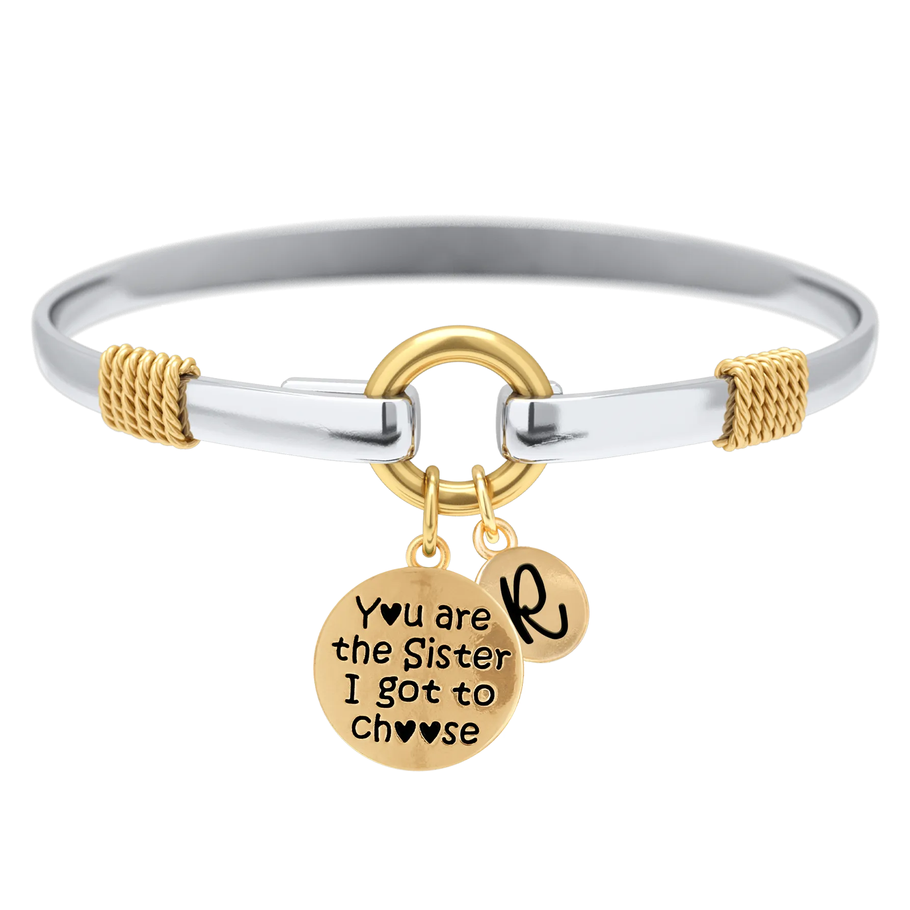 Sister I Got To Choose - Two-Tone Custom Charm Bracelet