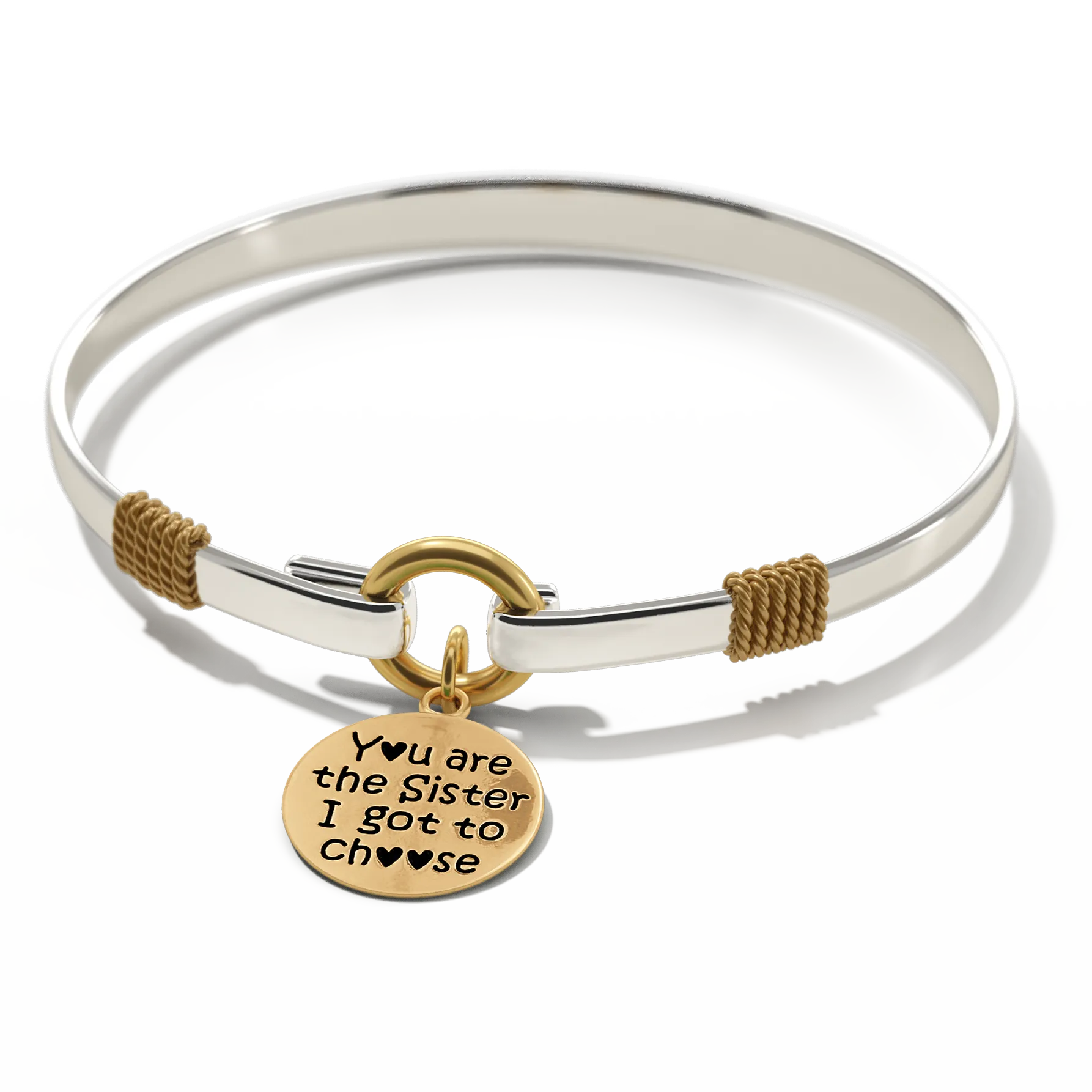 Sister I Got To Choose - Two-Tone Custom Charm Bracelet