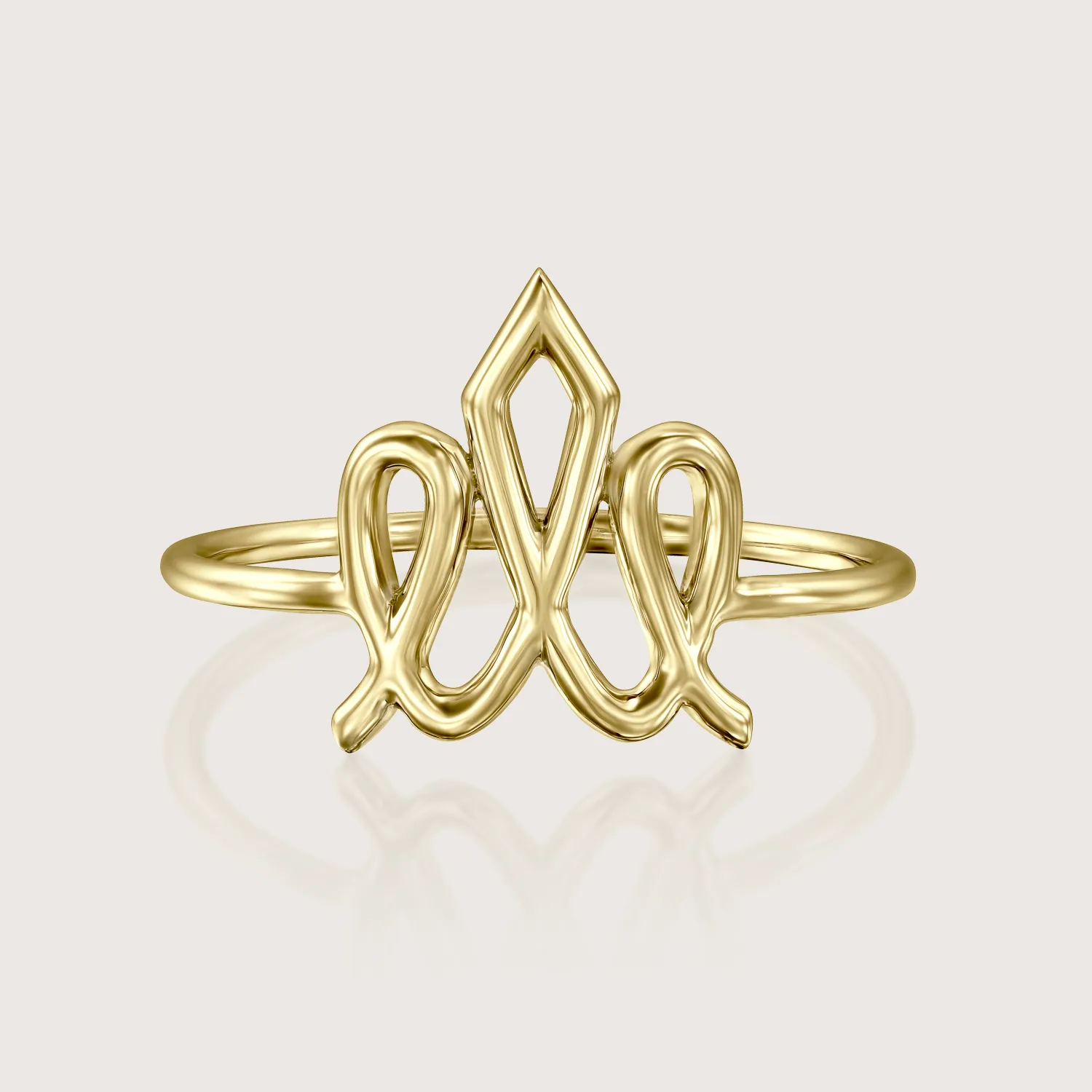 Small Crown Gold Ring