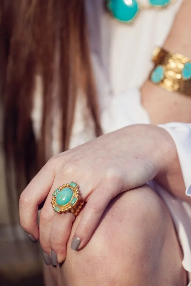 Southwestern Statement Ring - Turquoise