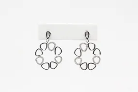 Sterling Silver Multi Circle Earrings with Cubic Zirconia