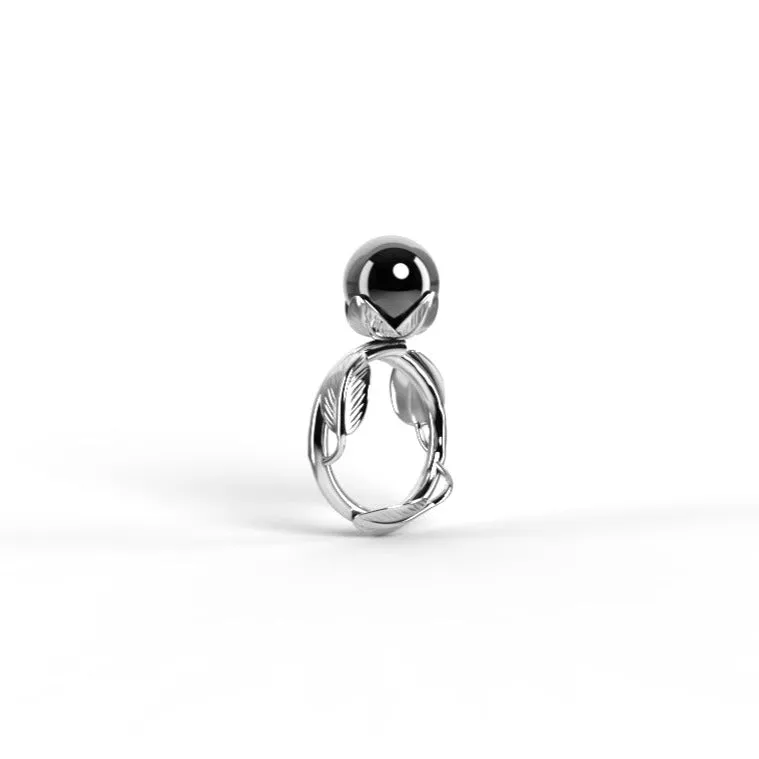 Sterling silver ring "Kaya" with  hematite