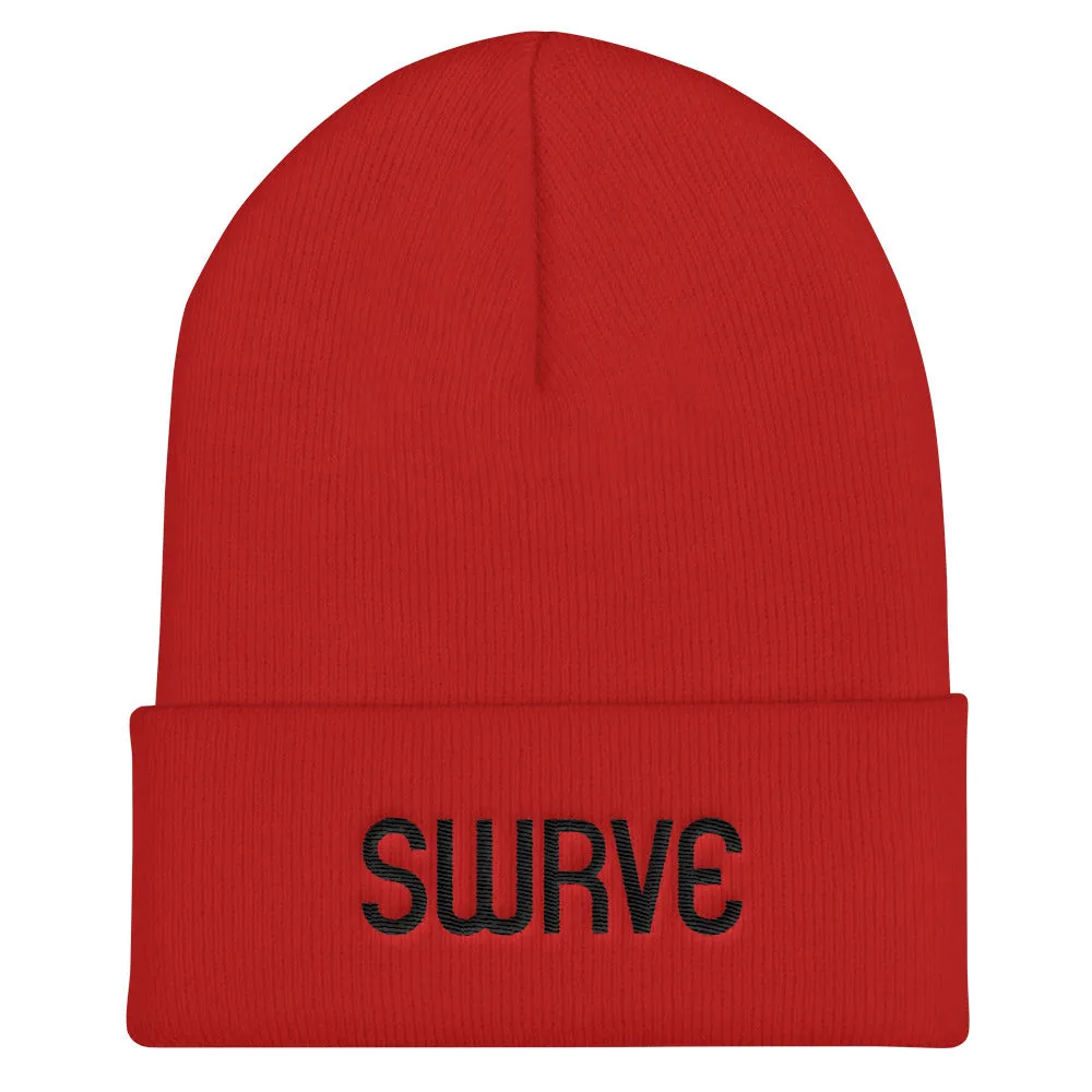 swrve 1968 BLACK embroidered beanie