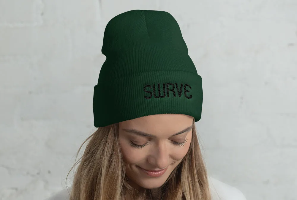 swrve 1968 BLACK embroidered beanie