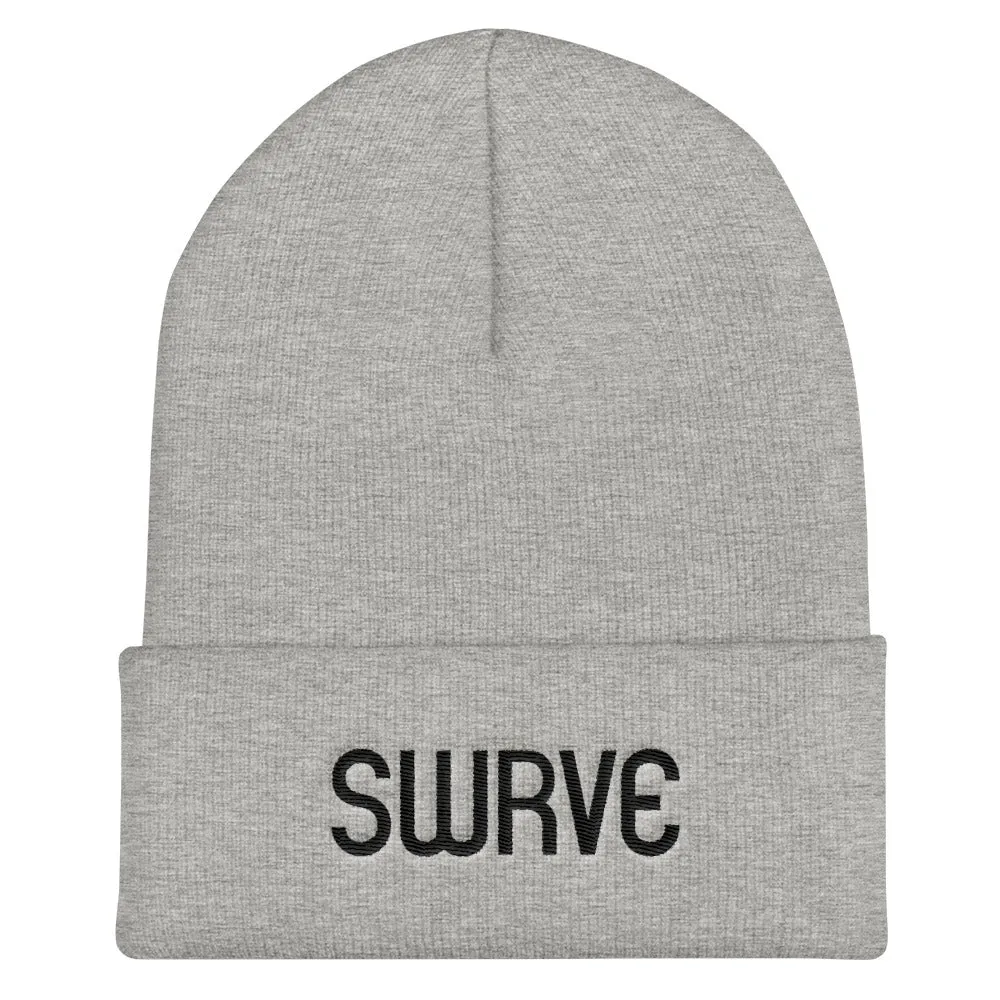 swrve 1968 BLACK embroidered beanie