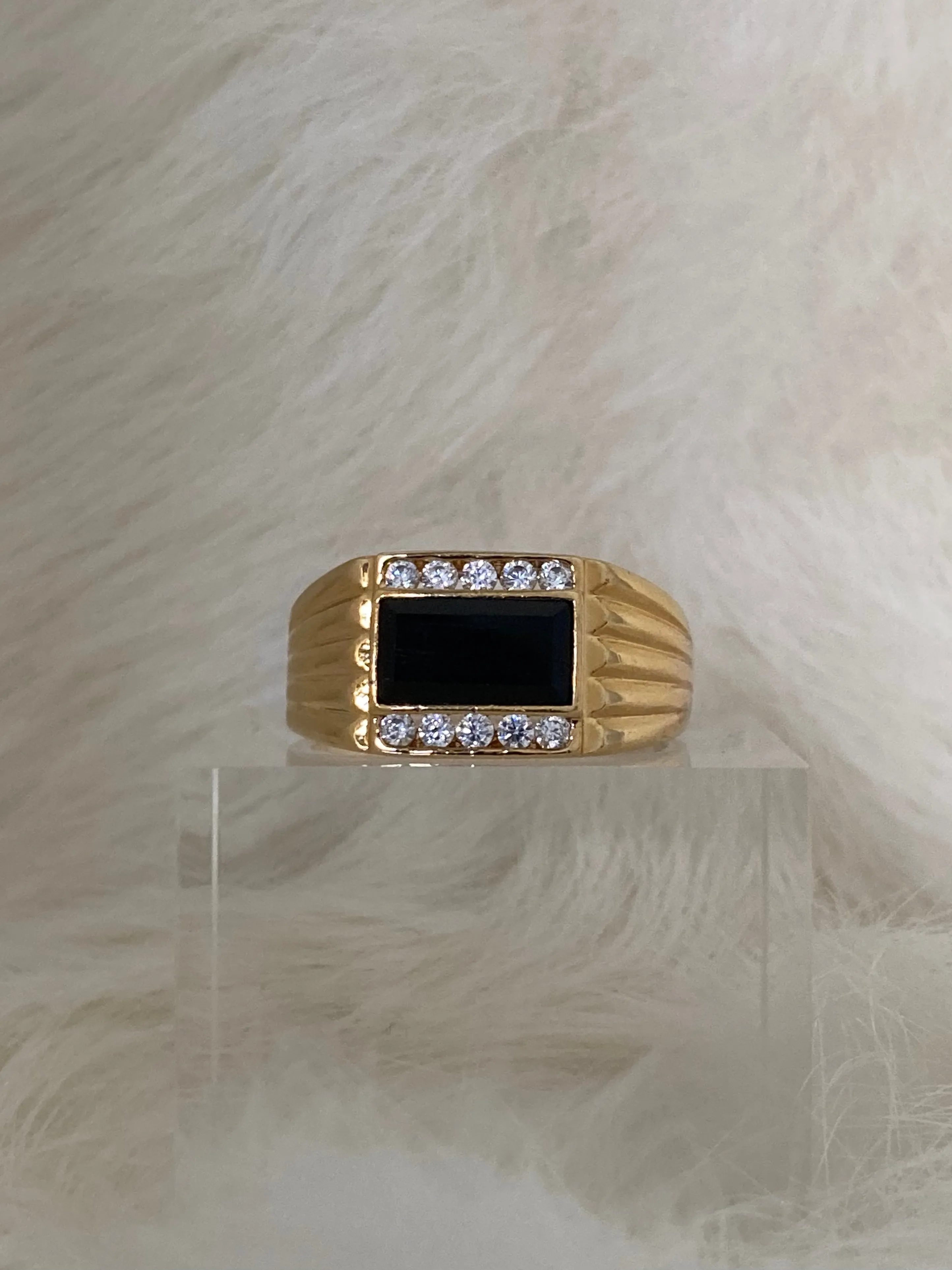 The Levi Black Onyx Ring