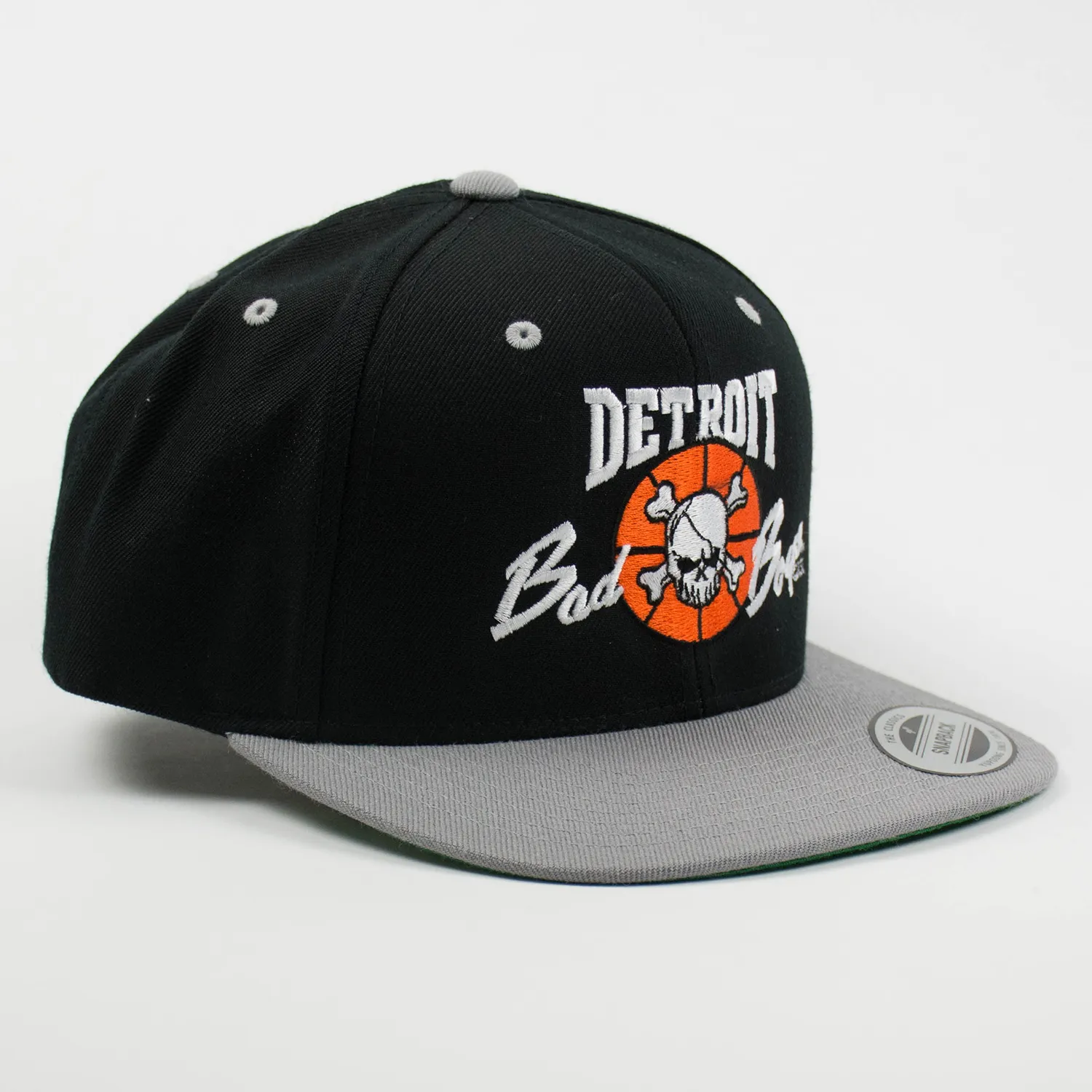 Wholesale * Detroit Bad Boys Flat Bill Grey Snapback Cap