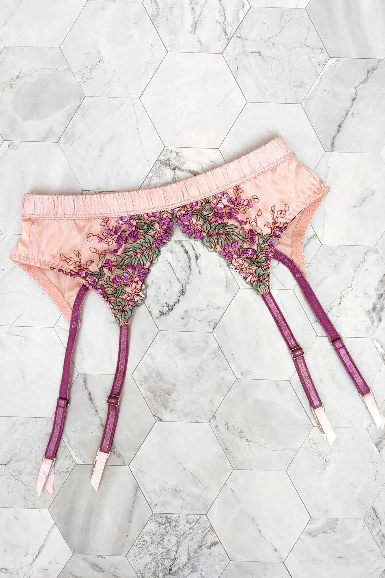 Wisteria suspender belt