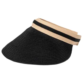 Women's Stripe Clip On Visor