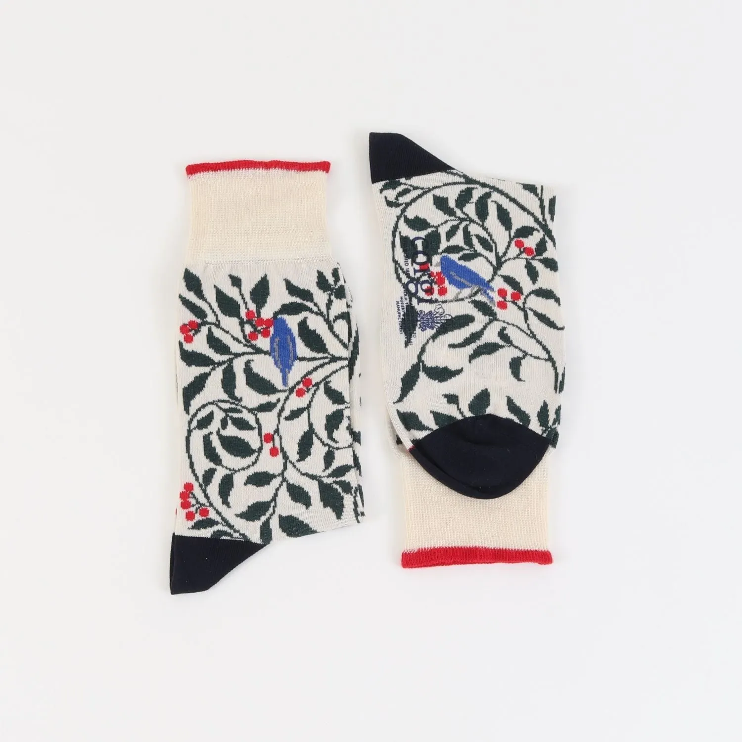 Women's William Morris Holly Cotton Socks