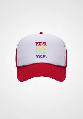 Yes Rainbow Trucker Hat