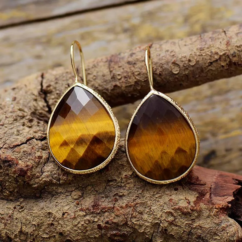 Yuriyawi Tigers Eye Drop Earrings